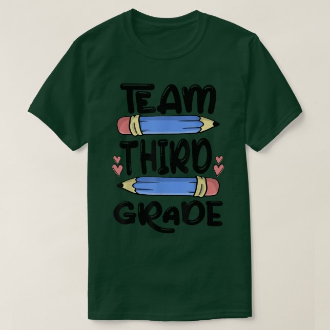 Camiseta Equipo de tercer grado Gracioso 3 de vuelta al pro (Diseño del anverso)