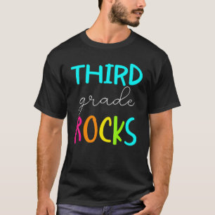 Camiseta Equipo de tercer grado Rocks Teacher de tercer gra