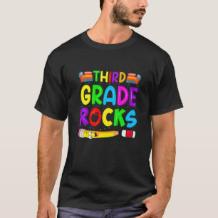 Camiseta Equipo de tercer grado Rocks Teacher de tercer gra