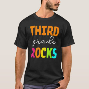 Camiseta Equipo de tercer grado Rocks Teacher de tercer gra