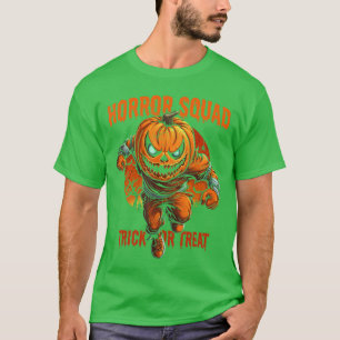 Camiseta Equipo de terror, calabaza de Halloween, monstruo,