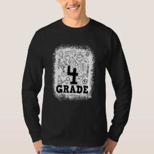 Camiseta Equipo de tipografía de 4º curso blanqueado espald