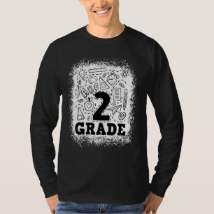 Camiseta Equipo de tipografía de segundo grado blanqueado d
