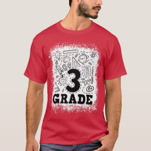 Camiseta Equipo de tipografía de tercer grado blanqueado de