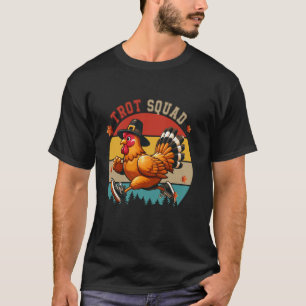 Camiseta Equipo de trote Acción de Gracias Pollo Como Pavo