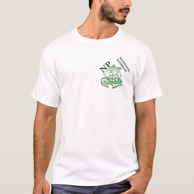 Camiseta Equipo de Uniforme de Servicio de Limpieza de Mono (Anverso)