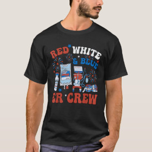 Camiseta Equipo de Urgencias Rojo Blanco Azul Enfermera Div