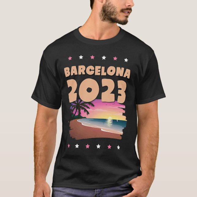 Camiseta Equipo de vacaciones de verano de Barcelona 2023 (Anverso)