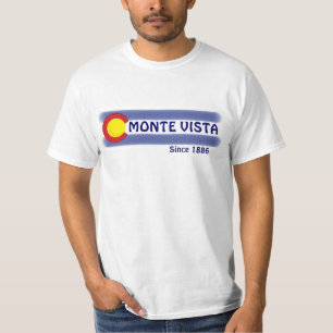 Camiseta Equipo de valor de la bandera local de Monte Vista