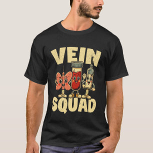 Camiseta Equipo de venas de flebotomista divertido Phleb
