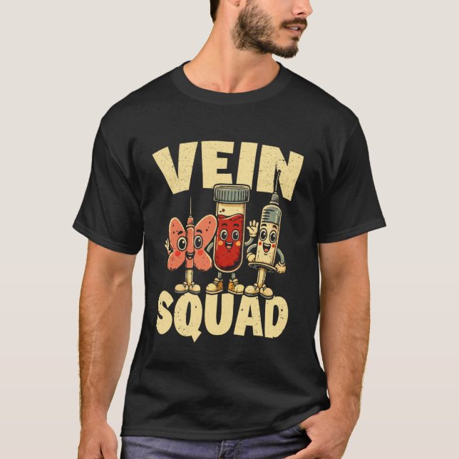 Camiseta Equipo de venas de flebotomista divertido Phleb (Anverso)