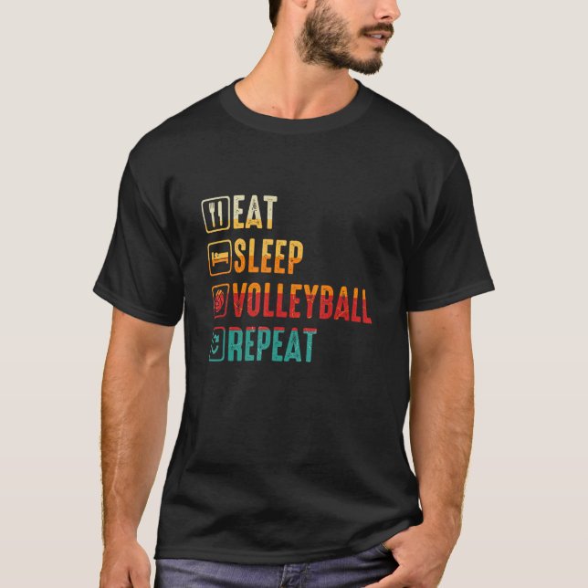 Camiseta Equipo de voleibol atlético retro Sport Net Spike  (Anverso)