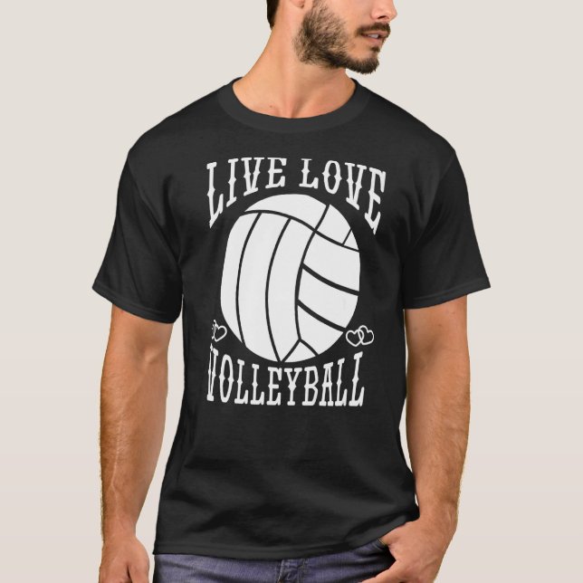Camiseta Equipo de voleibol Deporte en vivo Ama el voleibol (Anverso)