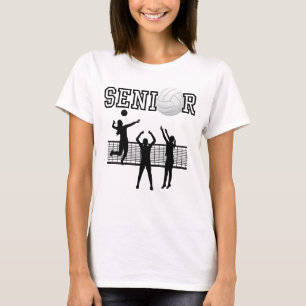 Camiseta Equipo de voleibol femenino de último año con silu