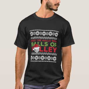Camiseta Equipo de voleibol Navidades suéteres feos