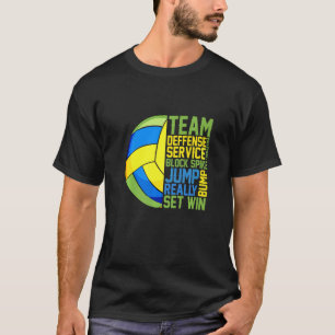 Camiseta Equipo de voleibol Servicio de Defensa Bloque Spik