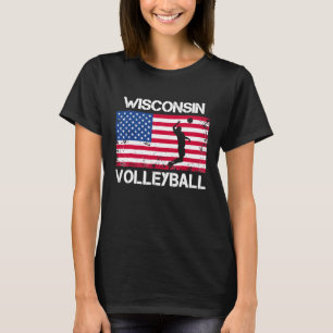 Camiseta Equipo de voleibol Wisconsin Bandera Americana Gif