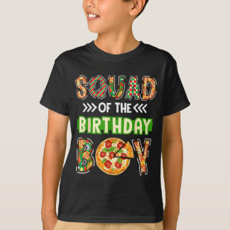 Camiseta Equipo del cumpleaños del chico amante de la pizza