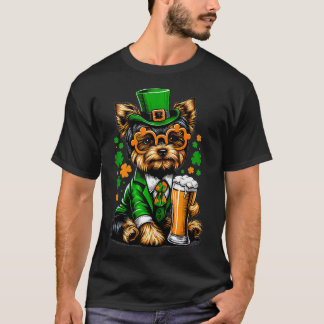 Camiseta Equipo del Día de Yorkie Saint Paddys para el Tanq