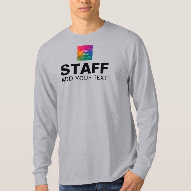 Camiseta Equipo del equipo del logotipo de texto Mens Gray 