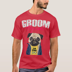 Camiseta Equipo del Novio Fiesta de Soltero Pug Divertido M