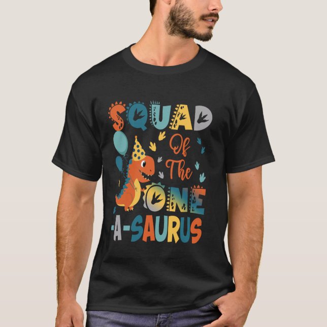 Camiseta Equipo Del One-A-Saurus Fiesta De Cumpleaños Dinos (Anverso)
