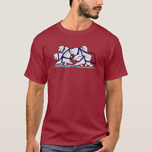 Camiseta Equipo del samoyedo de Huskytoons (Anverso)
