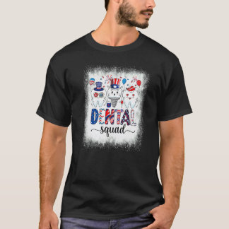 Camiseta Equipo Dental Blanqueado Patriótico Americano 4 De