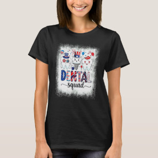 Camiseta Equipo Dental Blanqueado Patriótico Americano 4 De