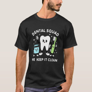 Camiseta Equipo Dental Diseño Lindo de Higiene Oral para O