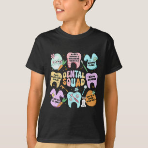 Camiseta Equipo dental divertido retro conejo diente día de