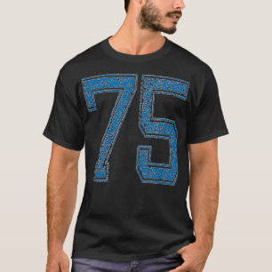 Camiseta Equipo Deportivo Azul Número 75 No