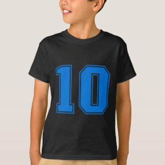 Camiseta Equipo deportivo azul uni número #10 tri-blend pre