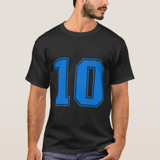 Camiseta Equipo deportivo azul uni número #10 tri-blend pre