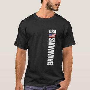 Camiseta Equipo deportivo de natación con bandera estadouni