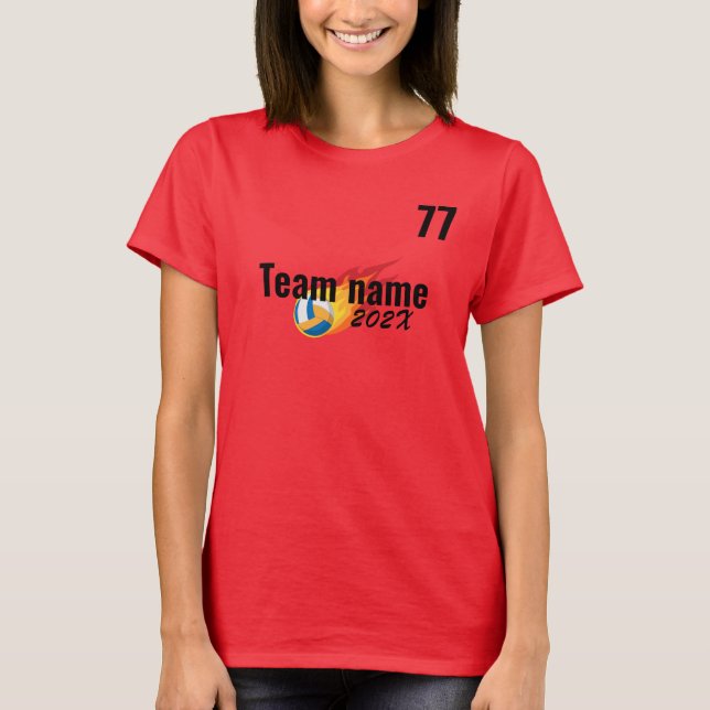 Camiseta equipo deportivo de voleibol Día de campo (Anverso)