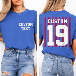 Camiseta Equipo deportivo personalizado delantero y trasero