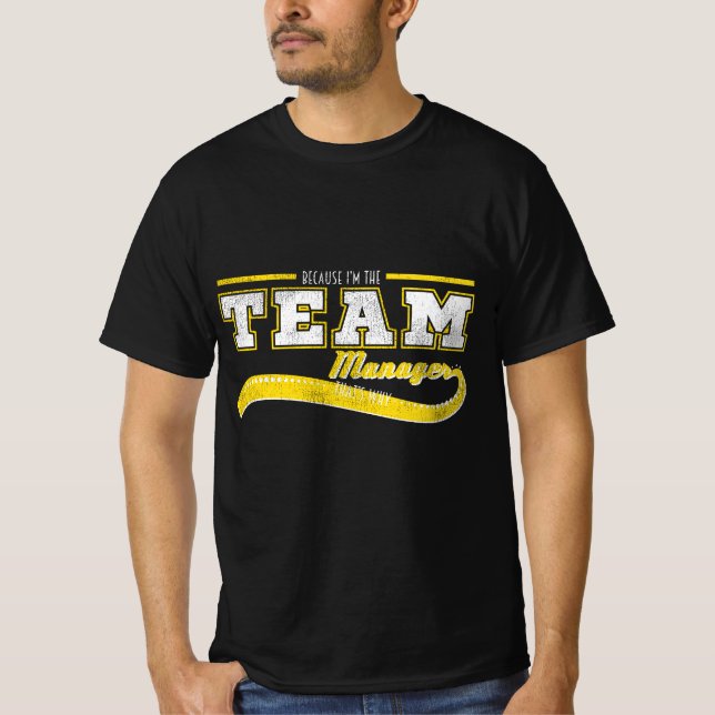 Camiseta Equipo deportivo porque soy el jefe de equipo que  (Anverso)