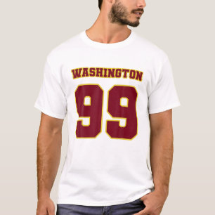 Camiseta Equipo deportivo Red Numer 99, W de Washington Foo