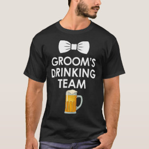 Camiseta Equipo divertido de bebedores del novio en la desp
