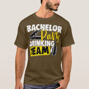 Camiseta Equipo divertido de bebedores del novio en la desp