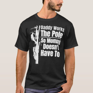 Camiseta Equipo divertido de liniero eléctrico para papás