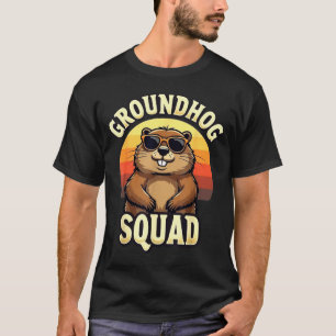 Camiseta Equipo divertido de marmota Día feliz de la marmot