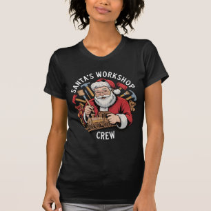 Camiseta Equipo Divertido de Taller de Santa Ayudante de Na