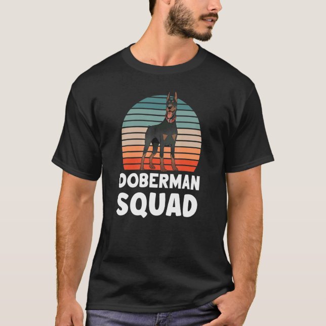 Camiseta Equipo Doberman Dobermans Lindo Pinscher Perro (Anverso)