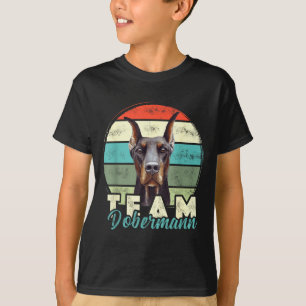 Camiseta Equipo Doberman Ropa de Perro Retro Vintage Doberm