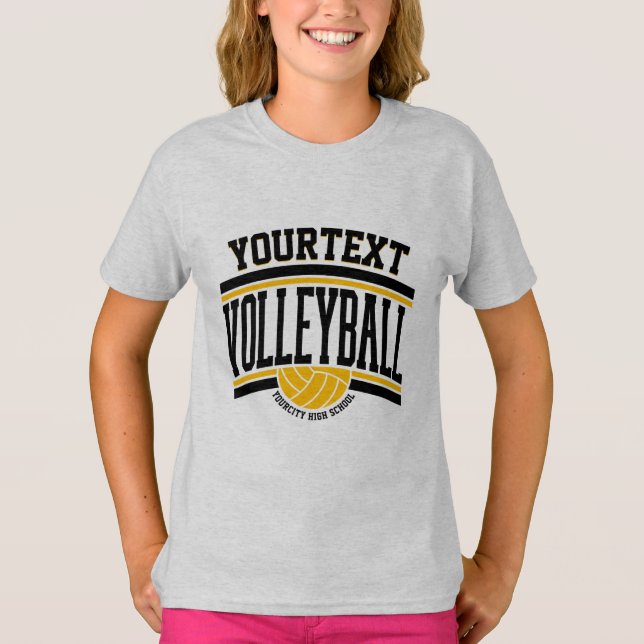 Camiseta Equipo Escolar de Voleibol Personalizado con NOMBR (Anverso)
