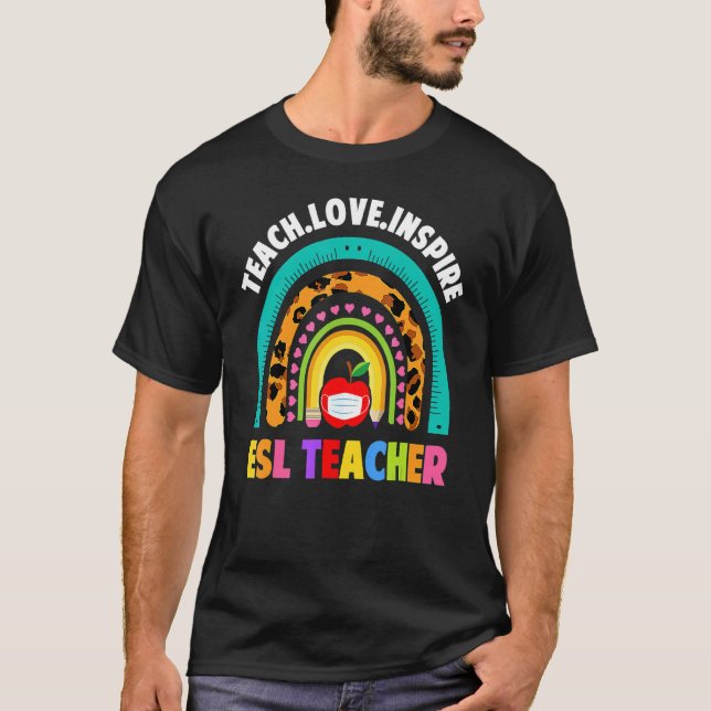 Camiseta Equipo Esl Teacher Squad De Vuelta Al Arcoiris Esc (Anverso)