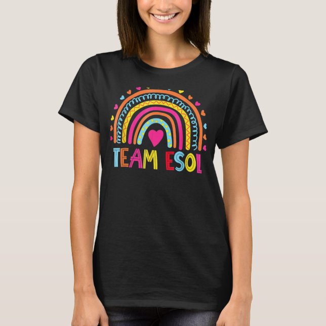 Camiseta Equipo ESOL Equipo de profesores Squad Rainbow de  (Anverso)