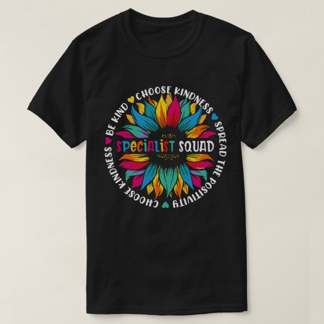Camiseta Equipo Especializado de Apoyo Escolar Sunflower (Diseño del anverso)